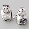 Troll Thailand Sterling Silver European Beads, Cat, with troll Approx 4mm 