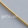 Brass Wire, gold color plated, 0.8mm m 