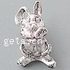 Zinc Alloy European Beads, Rabbit, plated, without troll nickel, lead & cadmium free Approx 4.5mm 