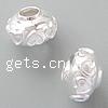 Sterling Silver European Beads, 925 Sterling Silver, Rondelle, plated, without troll Approx 4.8mm 