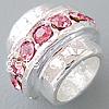 Rhinestone Zinc Alloy European Beads, Tube, plated, without troll & with rhinestone nickel, lead & cadmium free Approx 6mm 