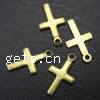 Brass Stamping Pendants, Cross, plated Approx 1mm 