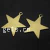Brass Stamping Pendants, Star, plated Approx 1mm 