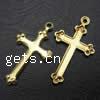 Brass Stamping Pendants, Cross, plated Approx 1mm 