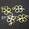 Brass Stamping Pendants, Four Leaf Clover, plated Approx 0.7mm 