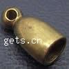 Brass End Cap, Tube, plated 8mm Approx 1.5mm 