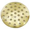 Brass Perforated Beading Disc, Flat Round, plated 