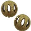 Brass Stardust Beads, Round, plated, hollow 12mm Approx 2mm 