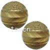 Brass Stardust Beads, Round, plated, stripe 8mm Approx 2mm 