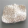 Zinc Alloy Flat Beads, Square, plated, hammered Approx 1mm 