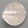 Zinc Alloy Flat Beads, Flat Round, plated, hammered & twist Approx 1mm 