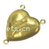 Brass Locket Pendants, Heart, plated 
