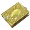 Brass Locket Pendants, Rectangle, plated Approx 2mm 