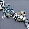 Painted Shell Beads, Nuggets, stripe, 14-21mm,15-22mm Approx 1mm Approx 15 Inch, Approx 