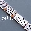 Painted Shell Beads, Rectangle, stripe, black Approx 1mm Approx 15 Inch, Approx 