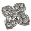 Rhinestone Metal Alloy Connector, Flower, plated, with rhinestone Approx 1mm 