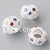 Perles zircon cubique en argent European, argent sterling 925, rondelle, Placage, sans filetage & avec zircone cubique, plus de couleurs à choisir Environ 4.7mm, Vendu par PC