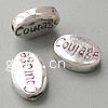 Sterling Silver Message Beads, 925 Sterling Silver, Flat Oval, word courage, plated Approx 1.2-1.5mm 