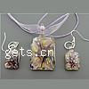 Lampwork Jewelry Sets, earring & necklace, Rectangle  Inch 