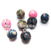 Emaille Anhänger, Polymer Ton, rund, gemischte Farben, 10mm, Bohrung:ca. 1mm, verkauft von PC