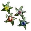 Pendentifs Murano fleur intérieur, chalumeau, étoile, fleur intérieure, plus de couleurs à choisir Environ 10mm, Vendu par PC