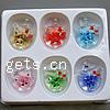 Inner Flower Lampwork Pendants, with Plastic Box, Pig, mixed colors Approx 7mm 