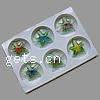 Inner Flower Lampwork Pendants, with Plastic Box, Star, mixed colors Approx 10mm 