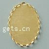 Brass Cabochon Settings, Flat Oval, plated Approx 1.5mm, Inner Approx 