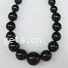 Natürliche schwarze Achat Perlen, Schwarzer Achat, rund, abgestufte Perlen, 6-14mm, Bohrung:ca. 2mm, Länge:15.5 ZollInch, verkauft von Strang