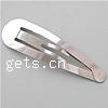 Hair Snap Clips, Iron, platinum color plated 