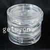 Kunststoff Perlen Behälter, Rohr, 4.2x1.8cm, 2000PCs/Menge, verkauft von Menge