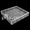 Caja plástica de abalorios, Plástico, Rectángular, 20x18x3.5cm, 40PCs/Grupo, Vendido por Grupo