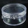 Kunststoff Perlen Behälter, rund, 7x3.5cm, 360PCs/Menge, verkauft von Menge