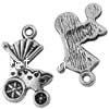 Vehicle Shaped Zinc Alloy Pendants, Motorcycle, plated Approx 1.5mm 