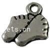 Zinc Alloy Jewelry Pendants, Footprint, plated Approx 1.5mm 