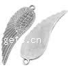 Wing Shaped Zinc Alloy Pendants, plated Approx 2mm 