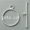 Sterling Silver Toggle Clasp, 925 Sterling Silver, Round, textured & single-strand Approx 3mm 