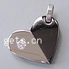 Stainless Steel Heart Pendants, plated, deformable & with rhinestone Approx 
