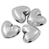 Perles coeur en alliage de zinc, Placage, plus de couleurs à choisir Environ 1.5mm Vendu par sac
