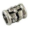 Zinc Alloy European Beads, Tube, plated, without troll Approx 6mm 