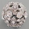 Ball Rhinestone Spacer, with Zinc Alloy, Round 18.5mm Approx 2.5mm 