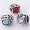 Watch Finger Ring, Zinc Alloy, with Cats Eye & Glass, Flat Round, plated US Ring 