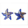 Pendentif Murano pour boucle d'oreille, chalumeau, étoile, sable d'or, plus de couleurs à choisir Environ 2mm, Vendu par paire