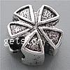 Perles European en alliage de zinc, fleur, Placage, sans filetage, plus de couleurs à choisir Environ 5mm, Vendu par PC