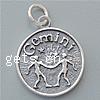 Thailand Sterling Silver Pendants, Flat Round Approx 4mm 