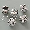 Cubic Zirconia Thailand Sterling Silver European Beads, Tube, with cubic zirconia Approx 6mm 