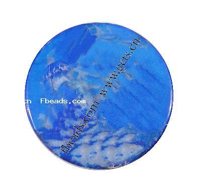 Natural Turquoise Cabochon, Flat Round, different size for choice & flat back, blue, Sold By Lot