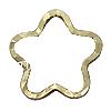 Brass Linking Ring, Flower, plated 