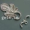 Brass Toggle Clasp, Leaf, plated, single-strand 22mm Approx 3mm 