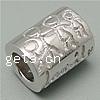 Sterling Silver European Beads, 925 Sterling Silver, Tube, plated, with troll Approx 4.2-4.5mm 